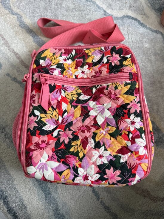 Vera Bradley Campus Backpack and Crossbody Lunchbox Pink Floral Pattern main image 13